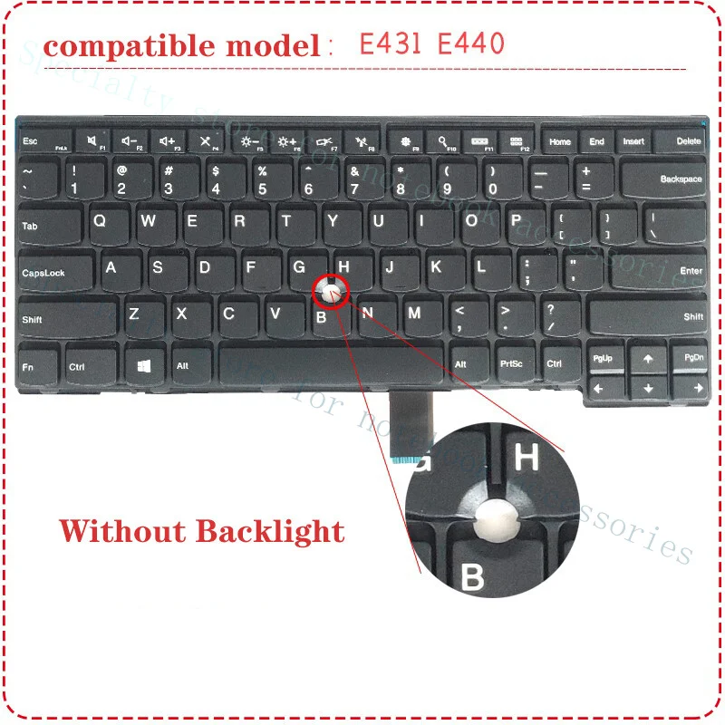 

Клавиатура с подсветкой A+ для Lenovo E431 E440 E450 E460 E470 T440 T450S T460 L440 L470