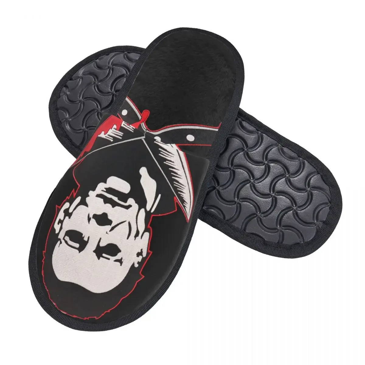 Custom Halloween Horror Michael Myers Knives Soft Memory Foam House Slippers Women Comfy Warm Anti-skid Sole Slipper