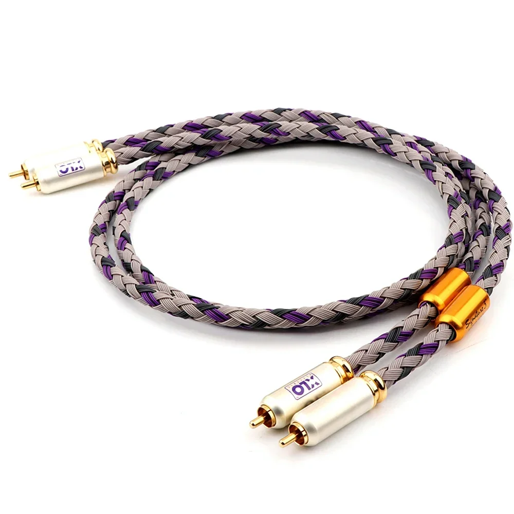 Par de cabo de interconexão de áudio único de cobre PTFE XLO Signature S3-1 com cabo conector RCA Jack-Ended