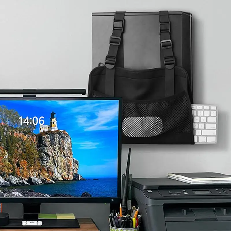 Universal PC Case Holder Under Desk Wall Side CPU Stand Adjustable Computer Mainframe Hanger Host Box Stand Bracket Rack