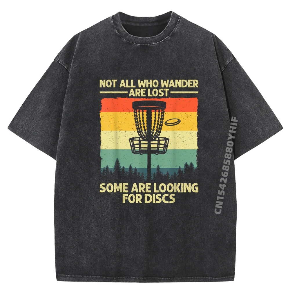 

Funny Disc Golf Art For Men Women Kids Disc Golfer Disc Golf Hiphop Streetwear Men's Shirts Vintage Washed Shirt