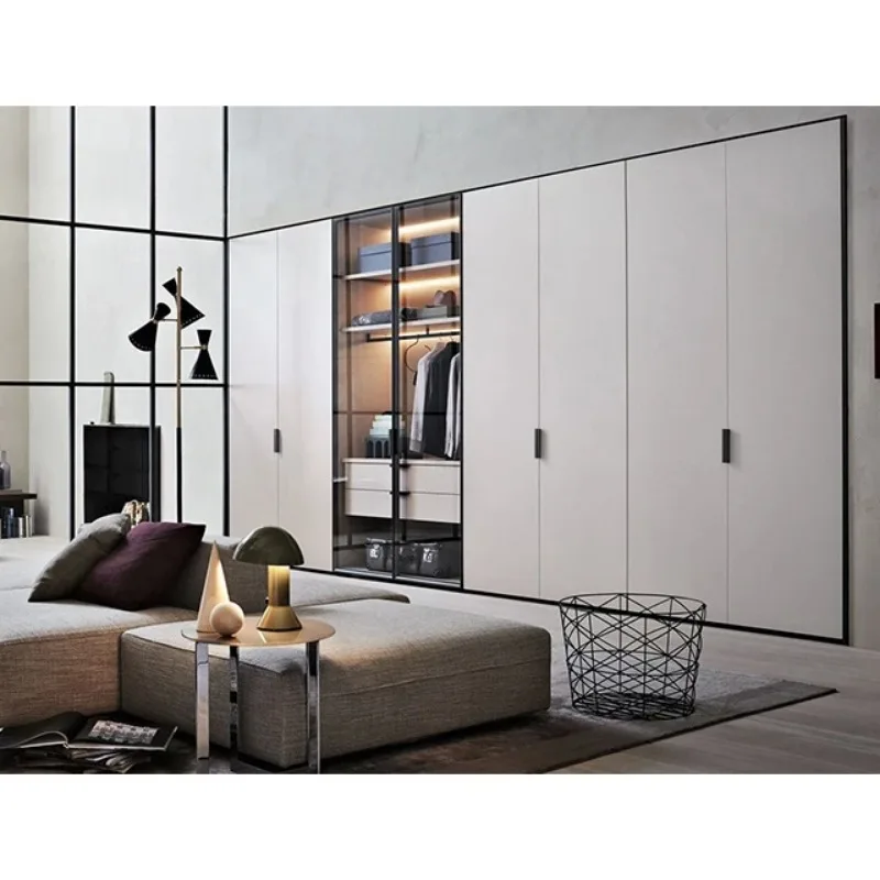Nordic Minimalist Embedded Wardrobe Smart Bedroom Furniture