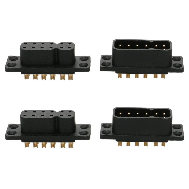

2Pairs JY12PIN Male Female Plug Quick Release Servo Connector Brass Plated Gold Signal Pin Terminal for RC Drone Battery Welding