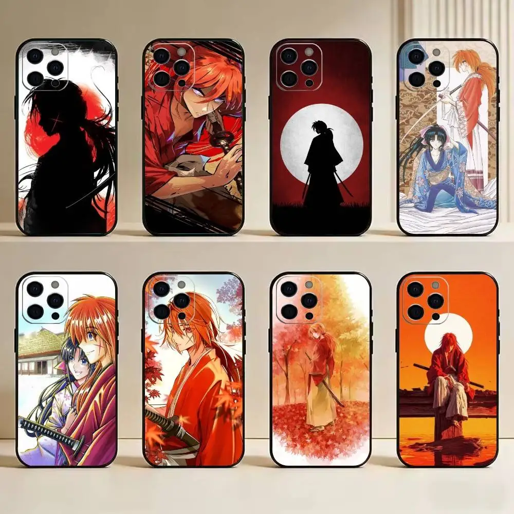 

Kenshin Himura-Kamiya Kaoru-Rurouni Kenshin Phone Case Silicone Soft For IPhone 17 16 15 14 13 12 11 X XR Plus Pro Max Plus