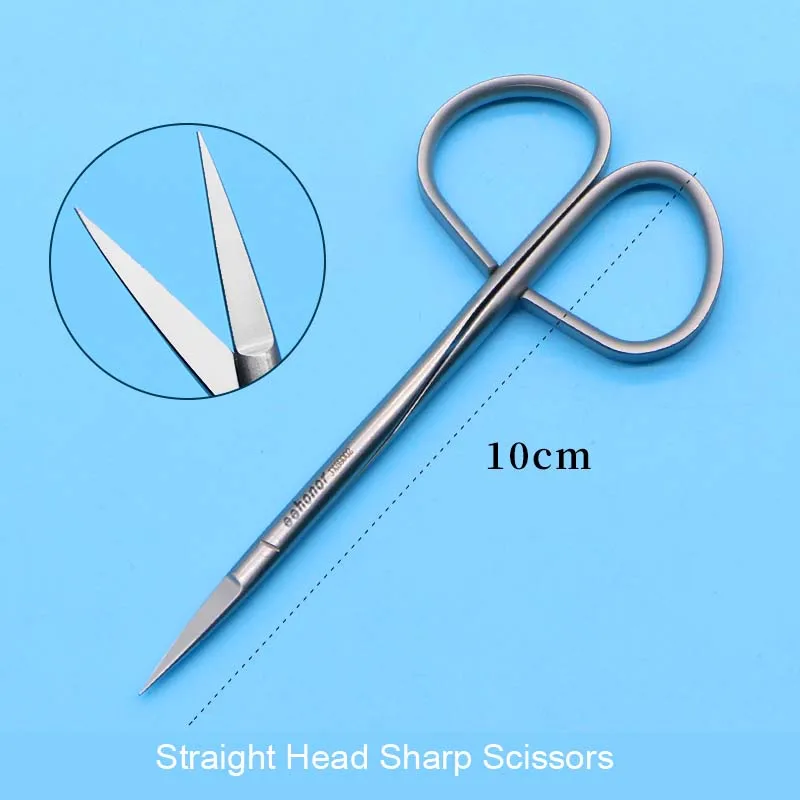 Twisted Handle Tissue Separating Scissors Peeling Scissors Eyelid Ophthalmic Surgical Scissors Fine Scissors Beauty Tools