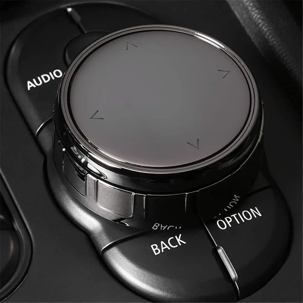 

Multimedia Knob Switch Button Cover Trim Console For BMW 1 2 3 4 5 7 X1 X3 X4 X5 X6 iDrive System 7 Button Black