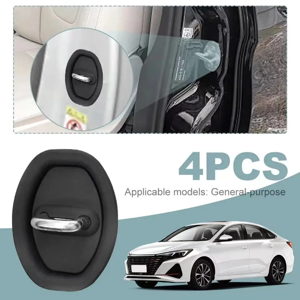 

Universal Car Door Closing Shockproof Silicone Cushion Mute Shock Absorber Protective Covers Car Door Latch Accessories