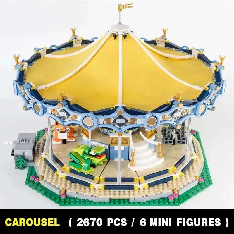 

2670 шт. 10257 детские строительные блоки Fairground Grand Carousel, кирпичи, детский подарок на день рождения, игрушка, совместимая 15036