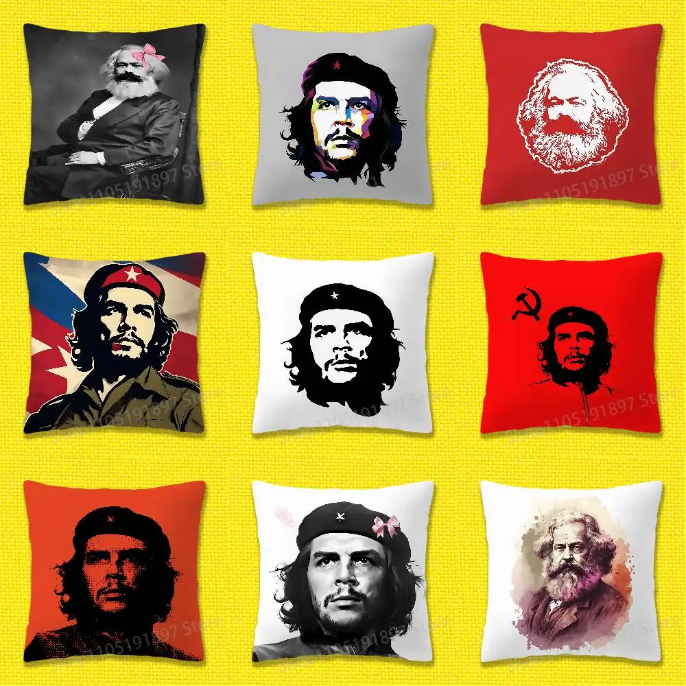 

Che Guevara Karl Marx Throw Pillow Case For 45cm 40cm 55cm 50cm 30cm Square Car Pillowcase Shell