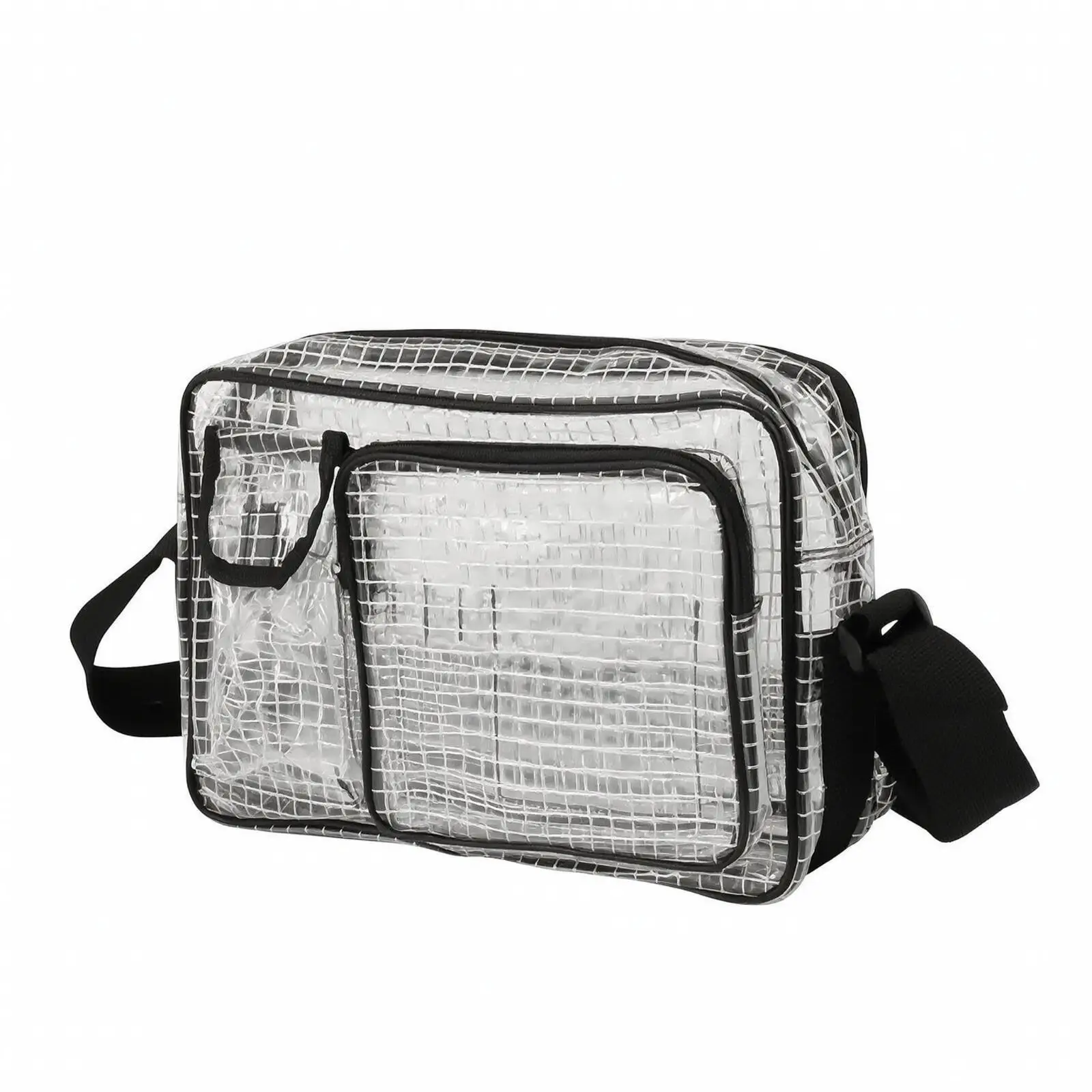 Antistatic Transparent PVC Storage Bag | Multipurpose, Clear zippered pouch with Shoulder Strap, for Business Trips