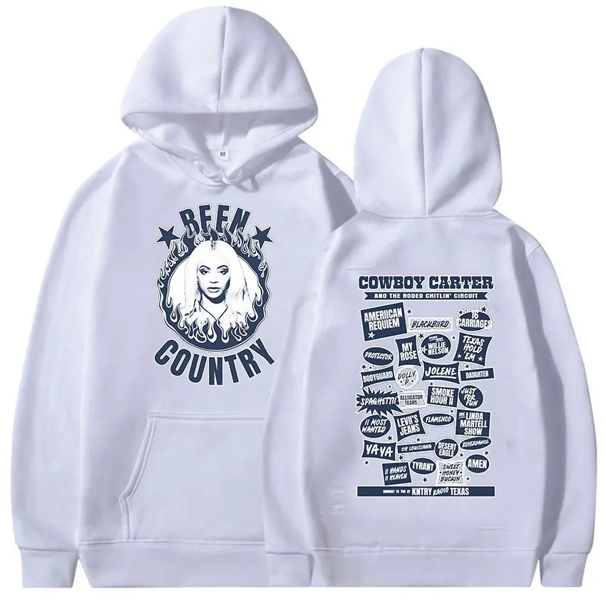 2024 Cowboy Carter Music Album Hoodie Men Women Retro Aesthetic Fashion Sweatshirt Hip Hop Oversized Pullover Hoodies Streetwear