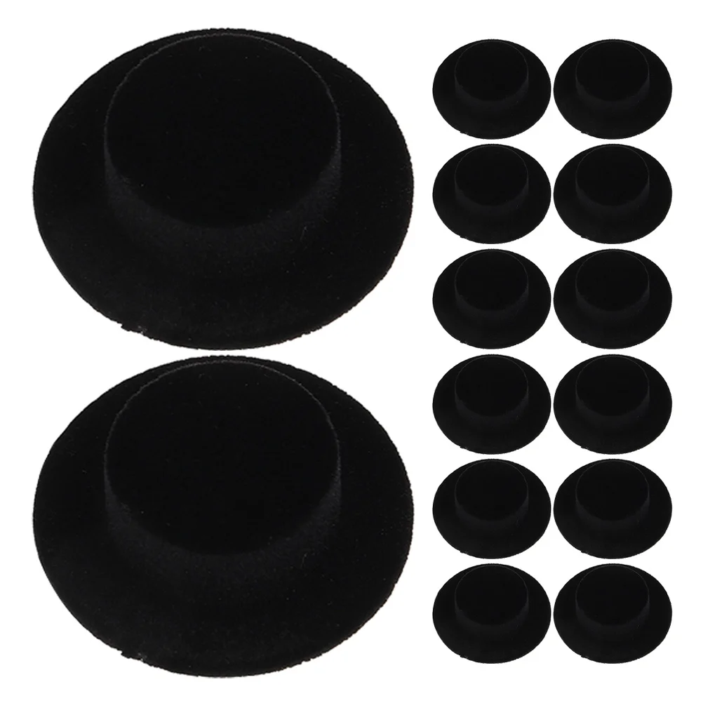 

15pcs Mini Hats Small Hat Diy Prop For Accessories Craft Decorations Snowman Fabric Cap Party Supplies Tiny Top Hat