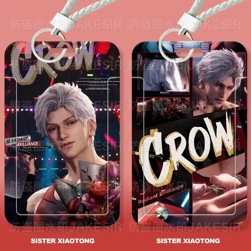 Love and Deepspace  Anime Sylus Student Meal Card Set ID Set Bus Subway Card Sets Protective Case Card Cover Keychain Pendant