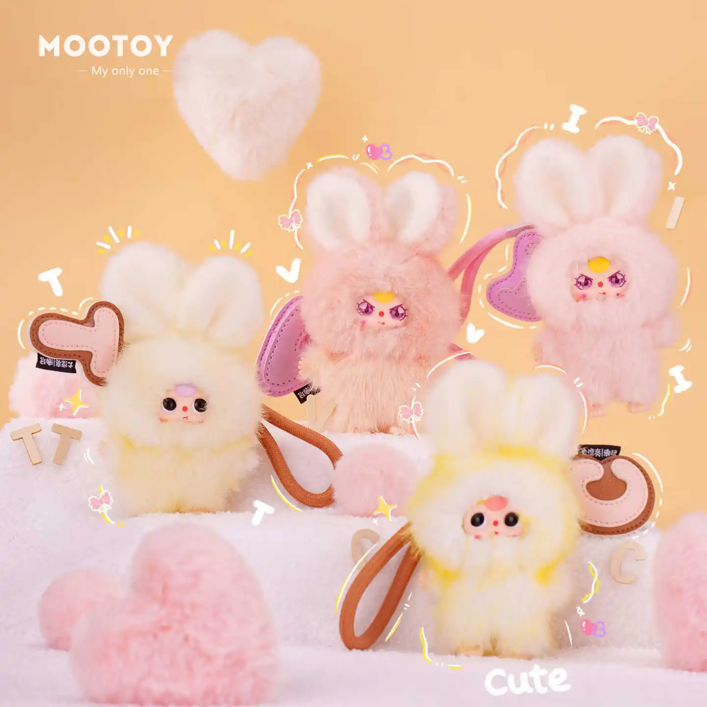 

New Baby Three Super Mini Bunny Vinyl Plush Blind Box Cute Bag Pendant Decorative Doll Accessories Mystery Box Surprise Gift