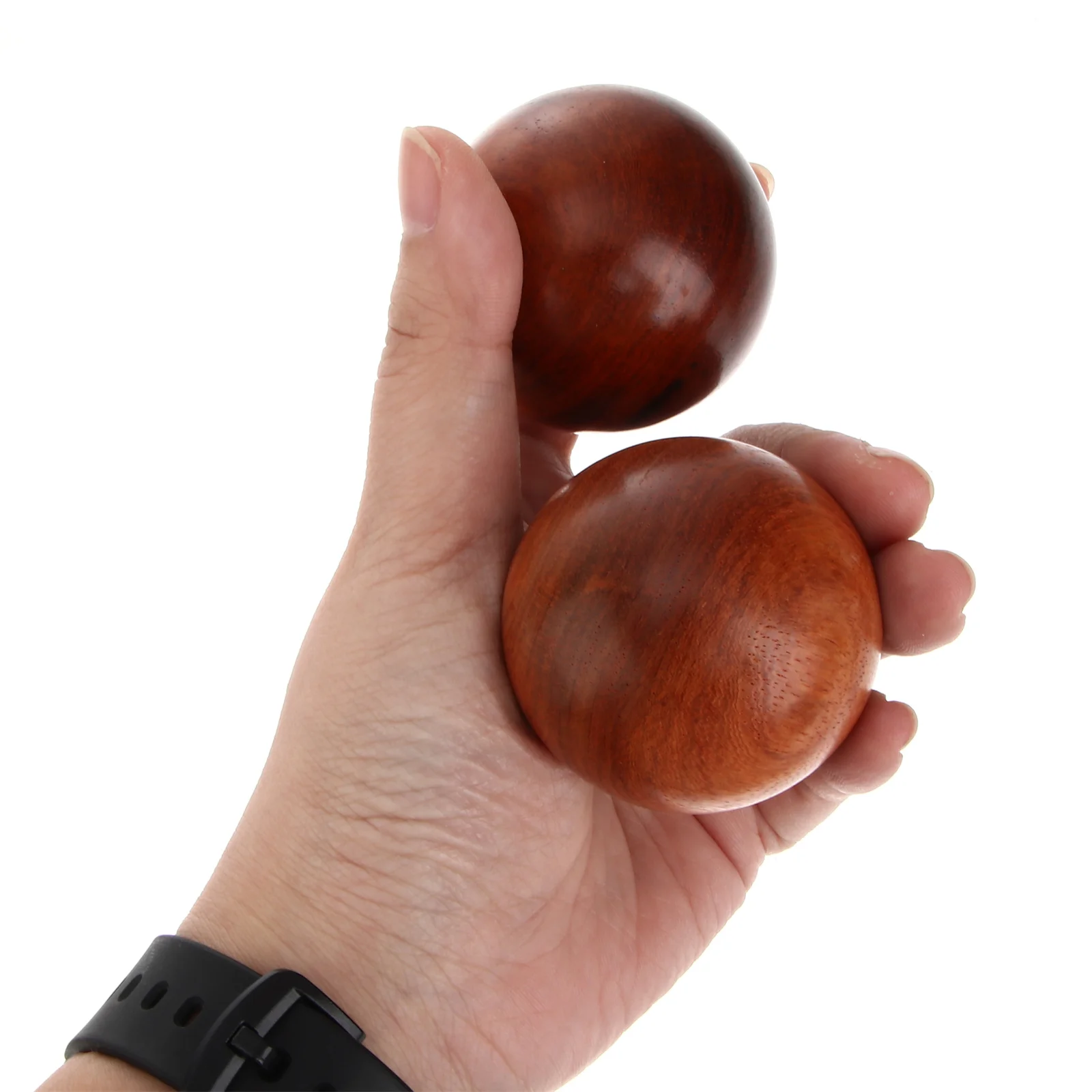 2 Pcs Wooden Massage Hand Balls Health Care Ball Round Fitness Ball Muscle Stretch Ball Wood Hand Training Ball Hand Massage