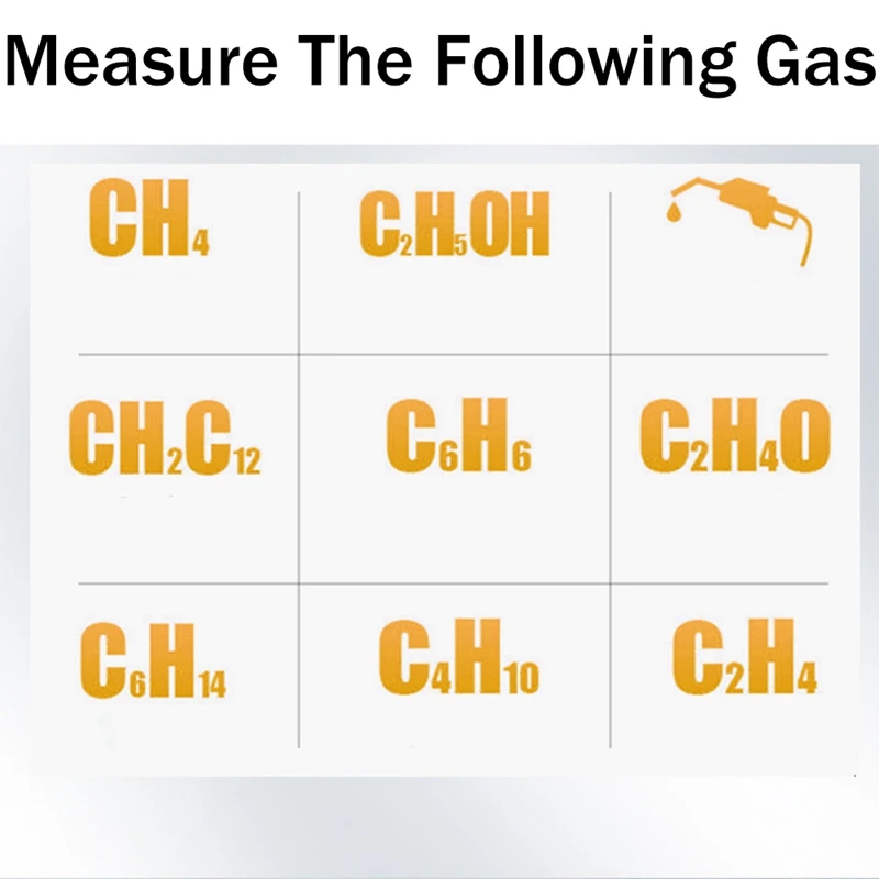 เครื่องตรวจจับแก๊สรั่วเครื่องวิเคราะห์มีเทนเชื้อเพลิงธรรมชาติเครื่องทดสอบแก๊สรั่วเซนเซอร์เสียงปลุกคู่ LCD แอลกอฮอล์เซ็นเซอร์แก๊สรั่ว