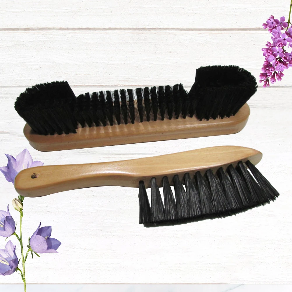 

2 Pcs Billiard Table Broom Pool Felt Cleaner Brush Wooden Tables Billiards Rail