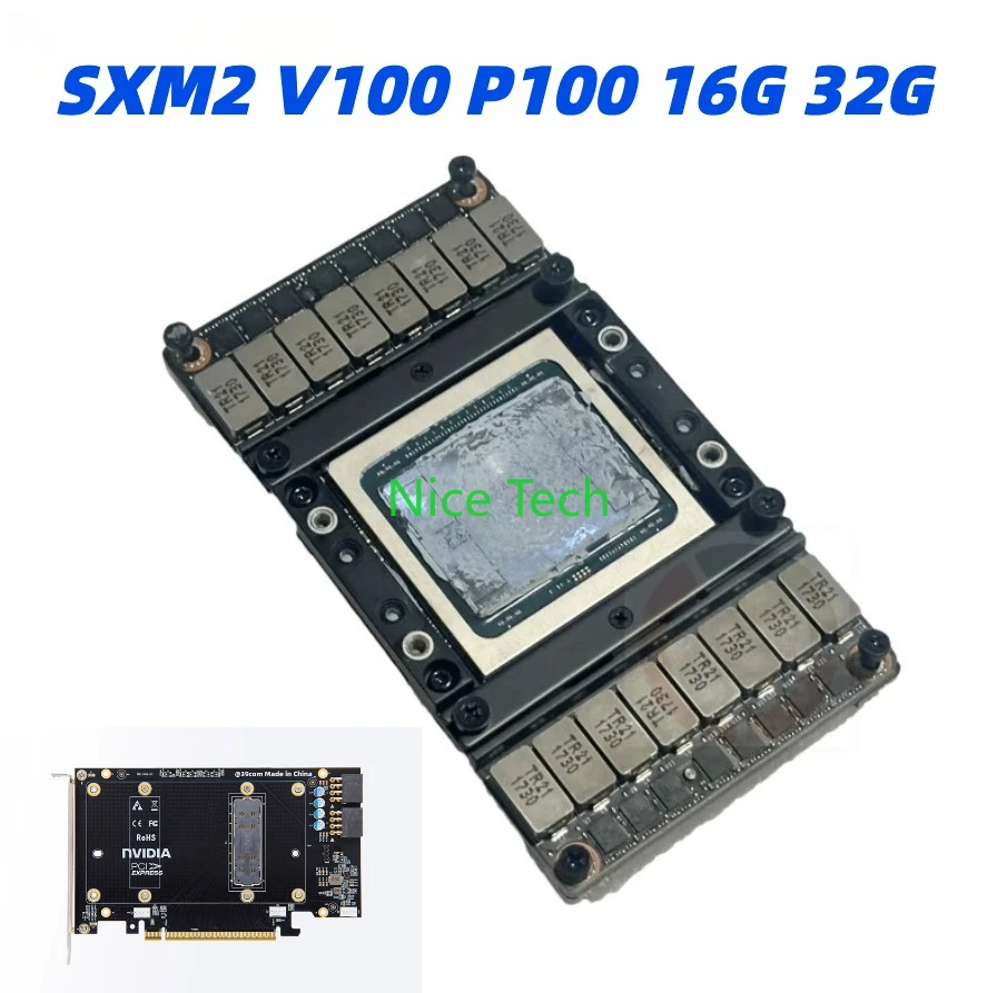 بطاقة محول Nvidia V100 P100 SXM2 PCIex16 للحوسبة الراقية #1
