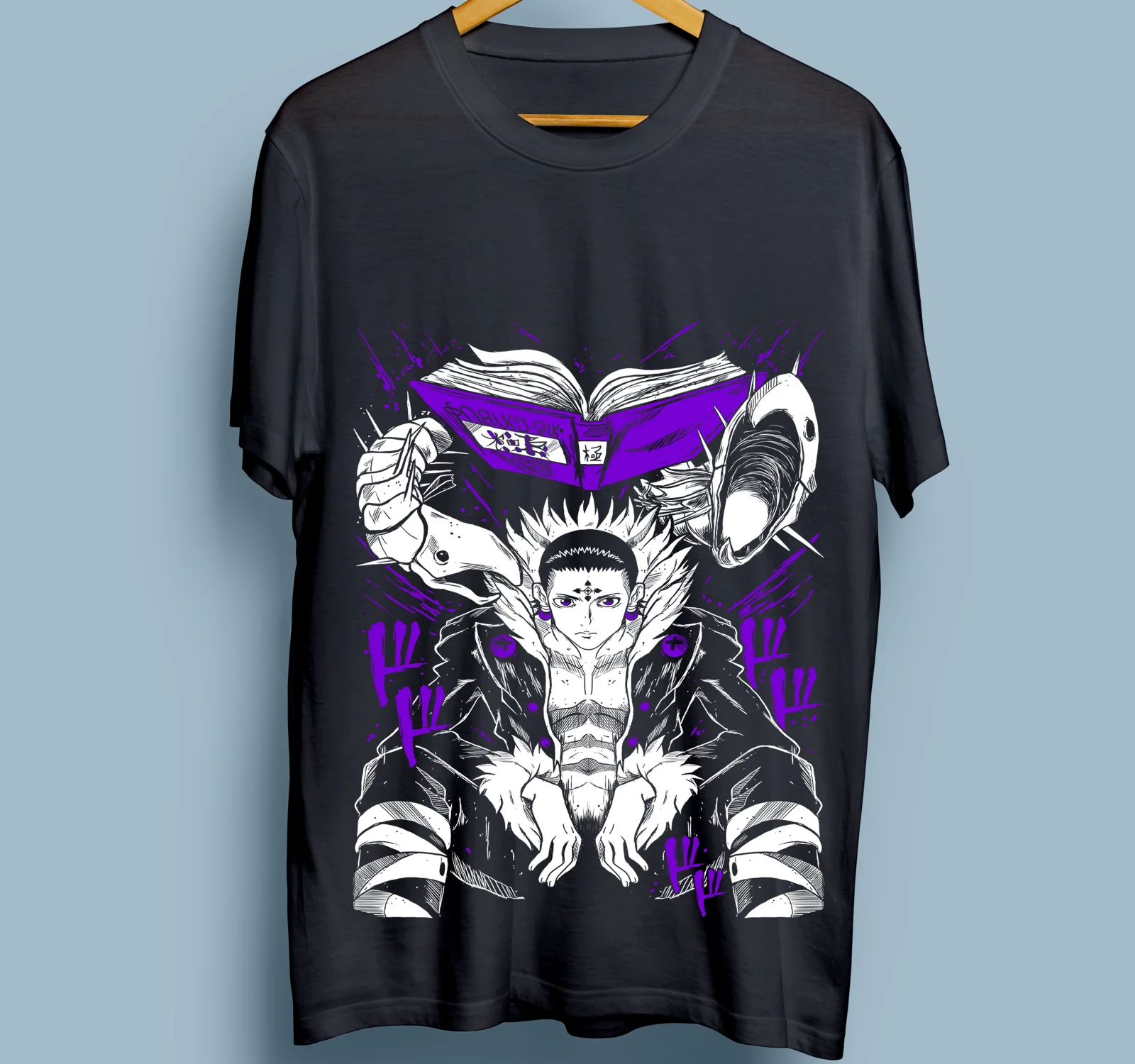 Chrollo Book Hunter X Hunter T-Shirt Manga HXH Anime Graphic Tee All Size