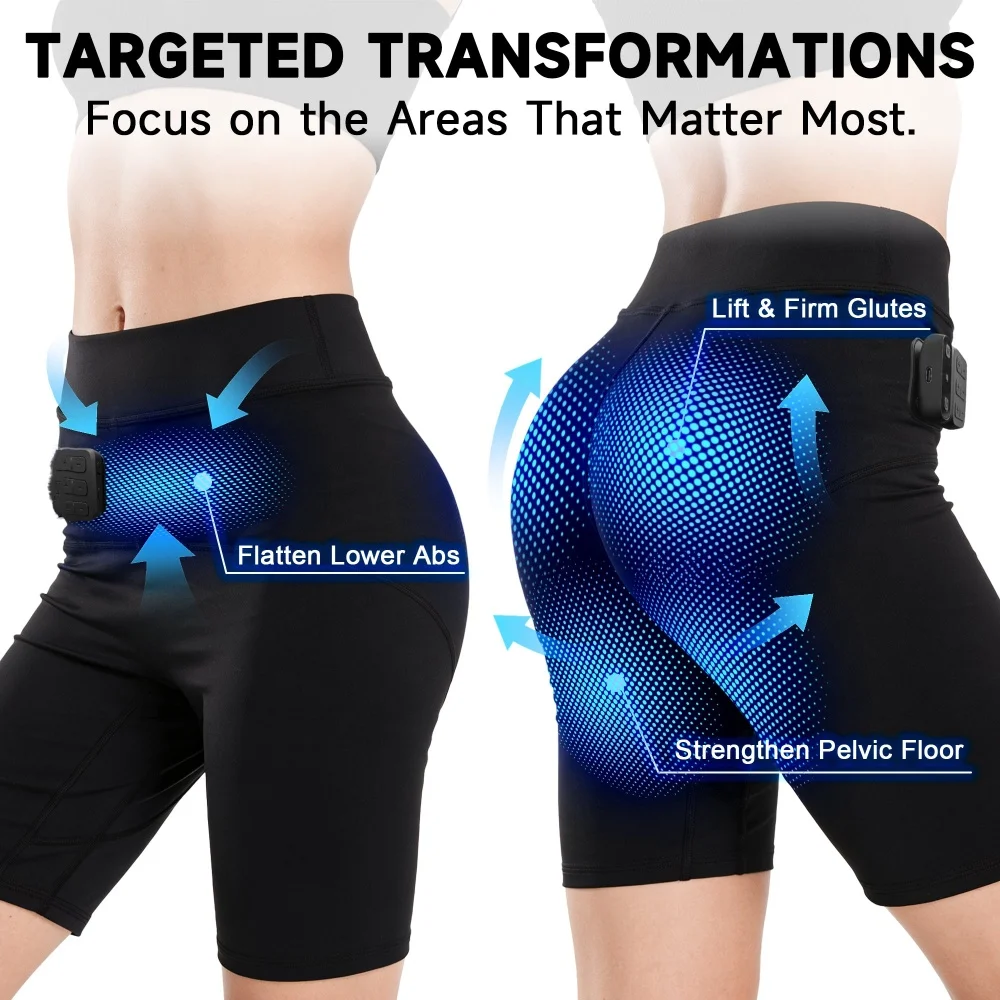 EMS Toning Shorts Electric Muscle Stimulation Yoga Pants Targeted Abdomen Glutes Pelvic Floor Body Shaping Fitness Underwear