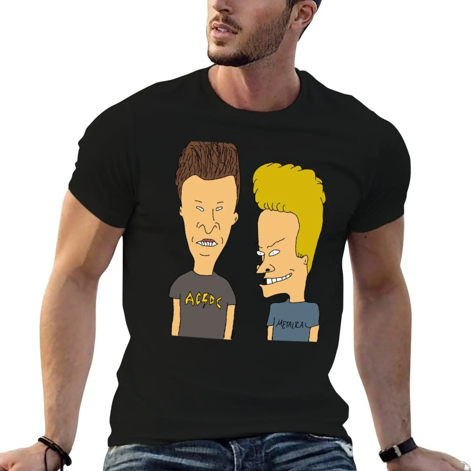 

Забавные футболки с рисунком Butthead Beavis, мужские футболки премиум-класса для мужчин, футболки с рисунком