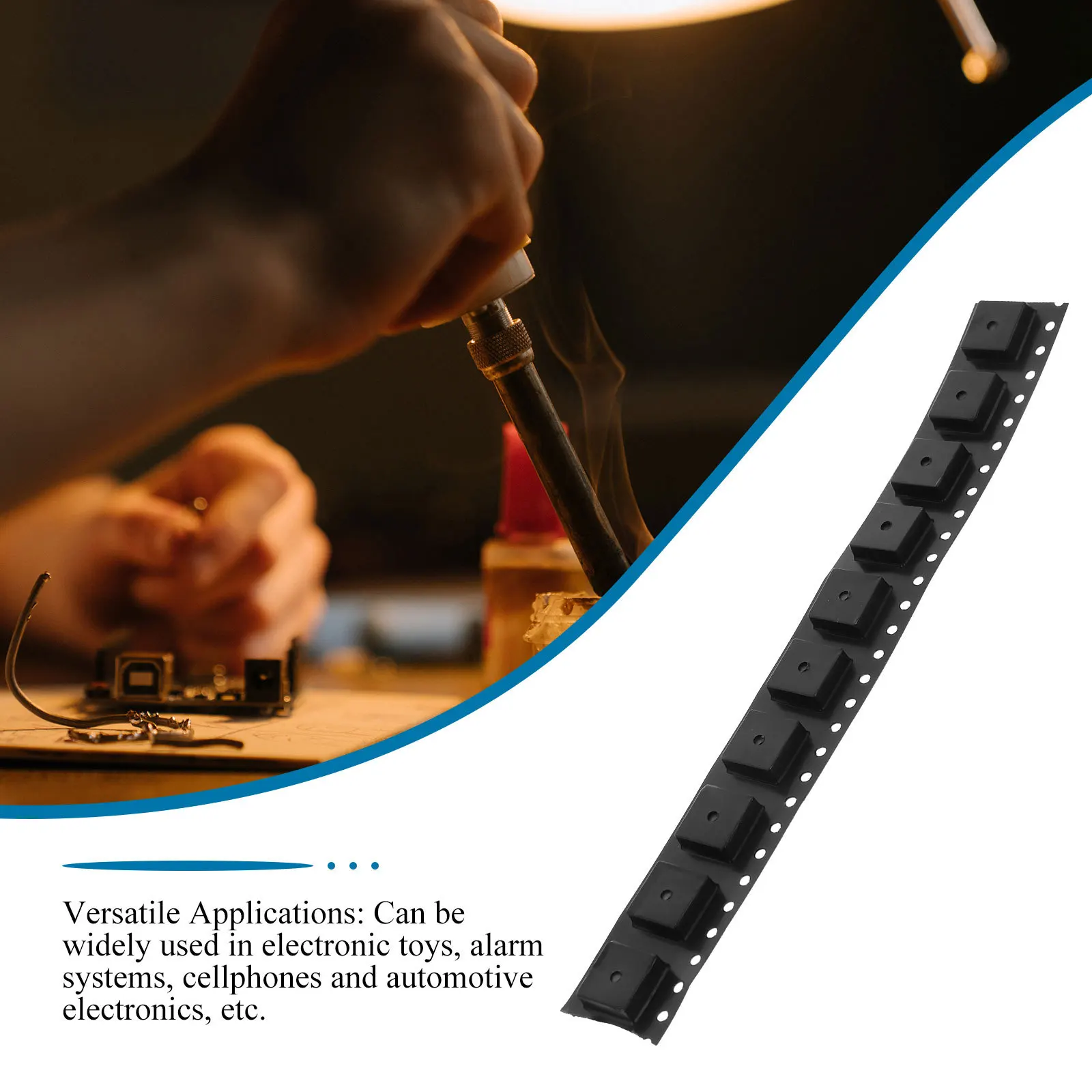 

10Pcs Passive Buzzer 16 Ohm High Sensitivity Electronic Alarm Smd-7525 Low Voltage Low Power Consumption