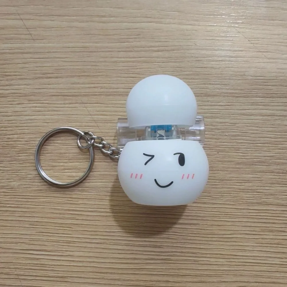 Creative Light Up Snowman Keychain LED Light Pendant Button Button Finger Cute Cartoon Keyboard Fidget Kids