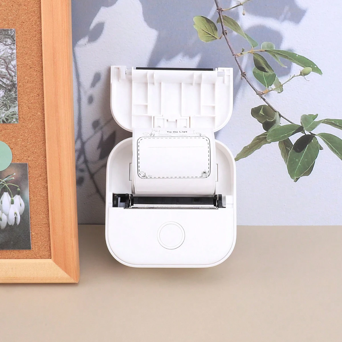 1 Pc Mini Portable Thermal Label Printer, Bluetooth Usb Inkless Sticker Printer With Paper Roll For Office Home Student Use view 6