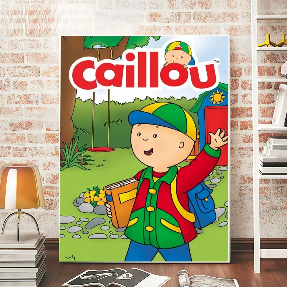 Pintura de Desenho Animado C-Caillou, Caligrafia, Quadro Interno, Capa de Álbum, Arte, Decoração de Parede para Cafeteria, Bar, Sala, Luxo