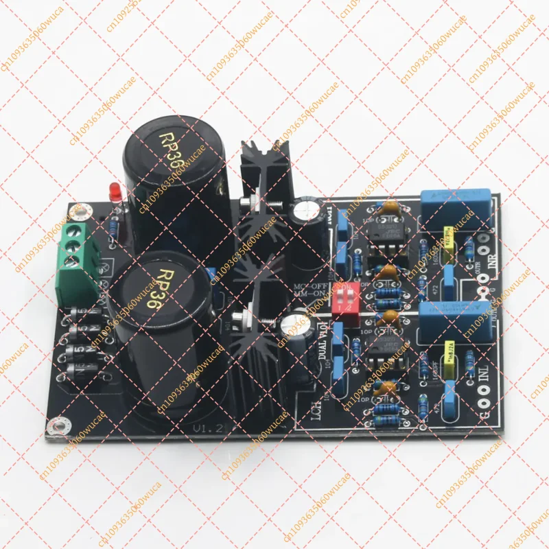 Dual MM Phono Preamplifier Board, Stereo Audio Amplifier Module with High Gain & Low Noise