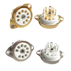 5pcs Quality Ceramic Tube Socket 9PIN Tube Socket 9-Pin Vacuum Tube Socket 24BB