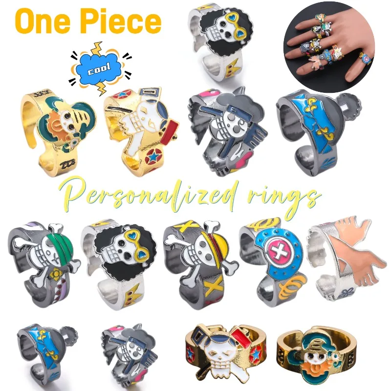 

One Piece Luffy ring, cute, fashionable, cartoon, personalized, creative, simple, kawaii ring, birthday gift for friends
