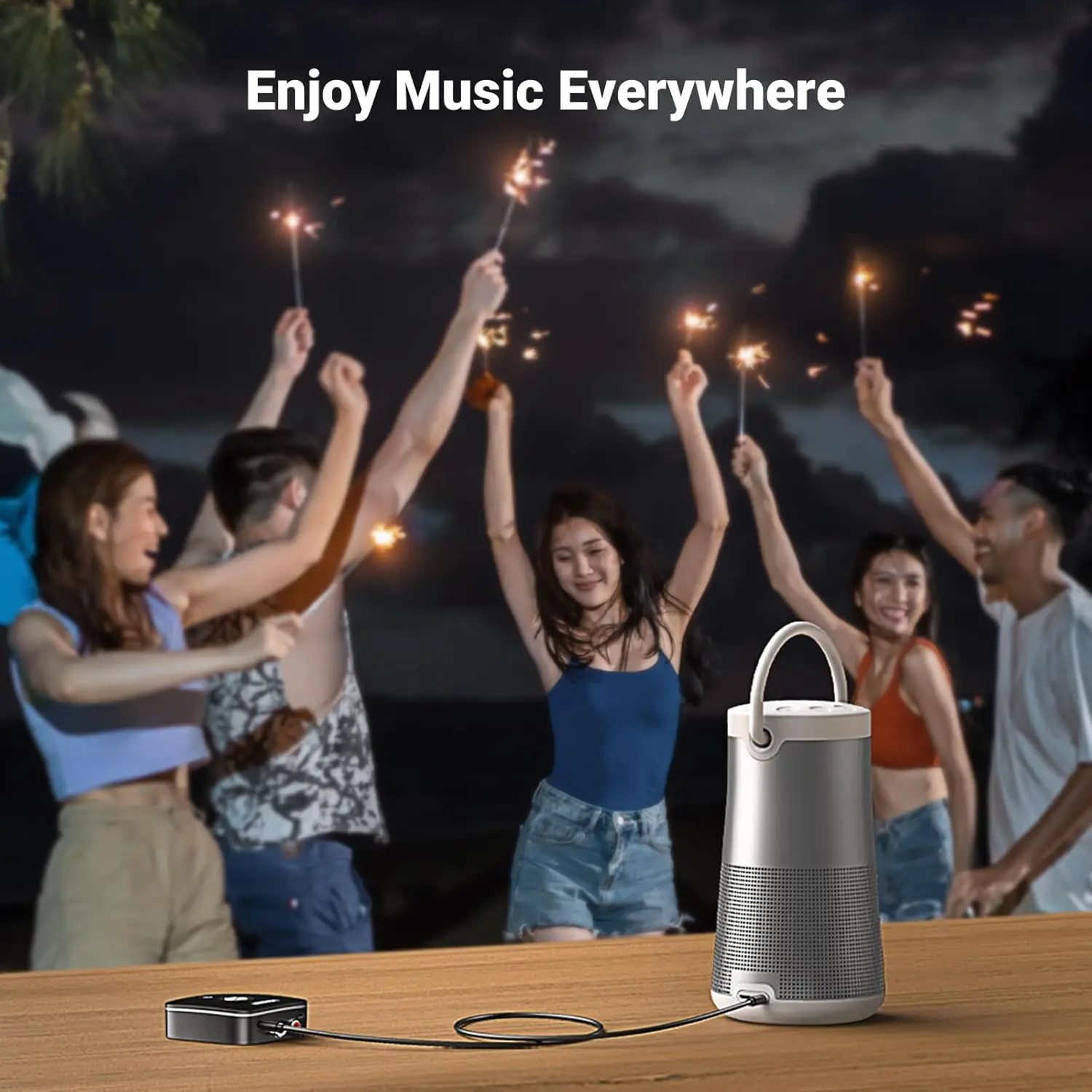 UGREEN 블루투스 AUX 어댑터 내장 배터리, 구형 스테레오용 듀얼 페어 블루투스 5.3 수신기 지원, 3.5mm/RCA 듀얼 채널