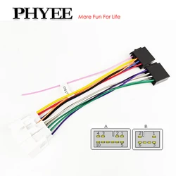 Radio Wiring Harness Adapter, ISO Plug, 16Pin Head Unit Connector Cable, for Toyota Corolla Camry Prius RAV4 Yaris Vios Hilux