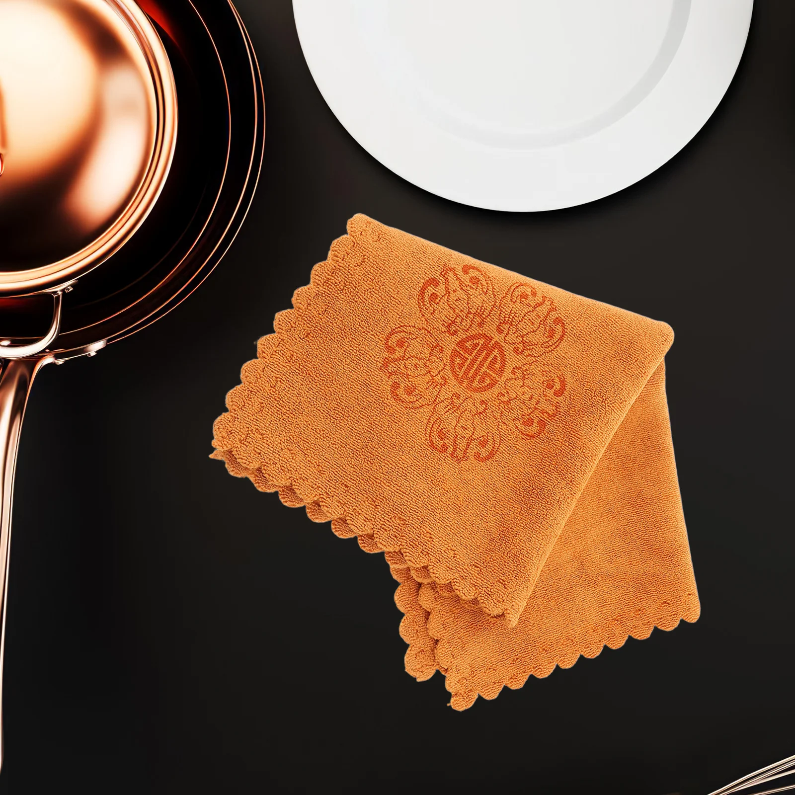 Toalha de chá absorvente grossa quadrada 30x30cm impressa toalha de prato de secagem rápida toalha de cozinha para festa de chá