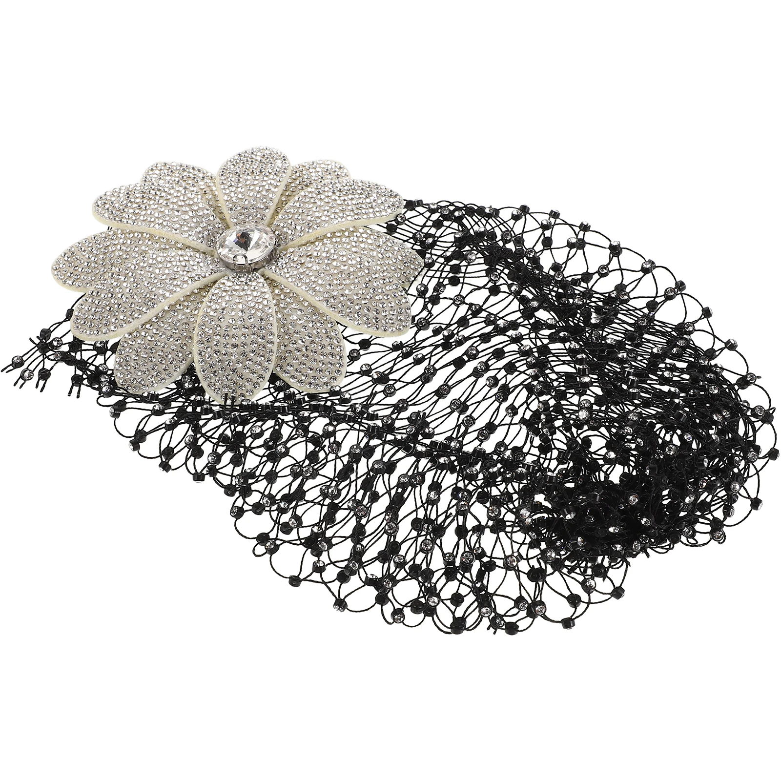 

French Retro Hair Accessories Floral Headpiece Flash Drilling Rhinestone Flower