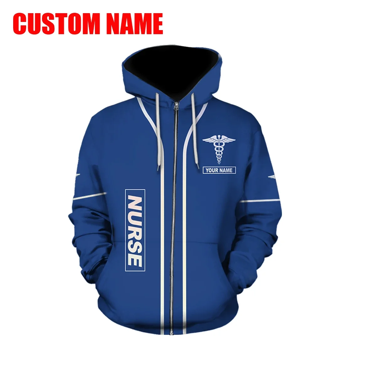 3D Printed Newest Nurse Custom Name Job Gift Art Unique Hrajuku Streetwear Unisex Casual Men Hoodies/Zip/Sweatshirt