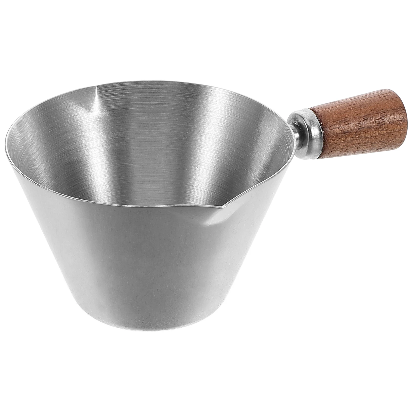

Walnut Handle Coffee Cup Measuring Frother Latte Cups Liquid Adjustable Beaker Espresso Spoon