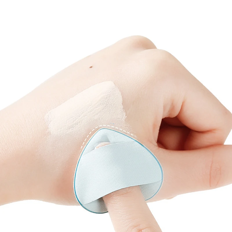 10/20/30/50 قطعة على شكل قلب إصبع مسحوق نفث الجافة والرطبة ثنائي الاستخدام يشكلون الإسفنج المحمولة المخفي الأساس نفث ماكياج أداة