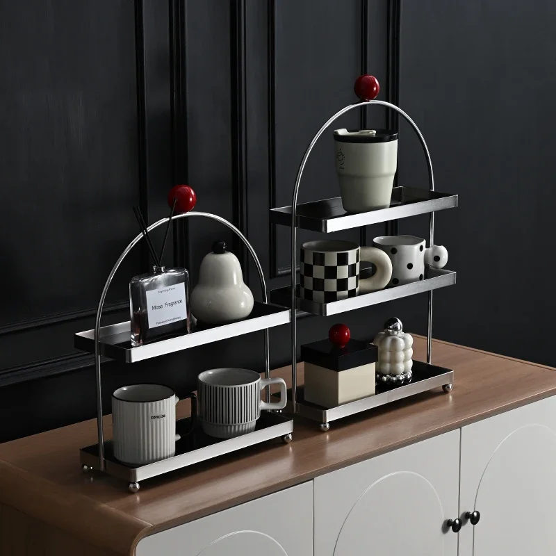 Acrylic Desktop Storage Rack, Cup Holder, Multi-Purpose Cosmetic Organizer, Perfume, Bathroom, Cosmetics Storage Rack, Dec