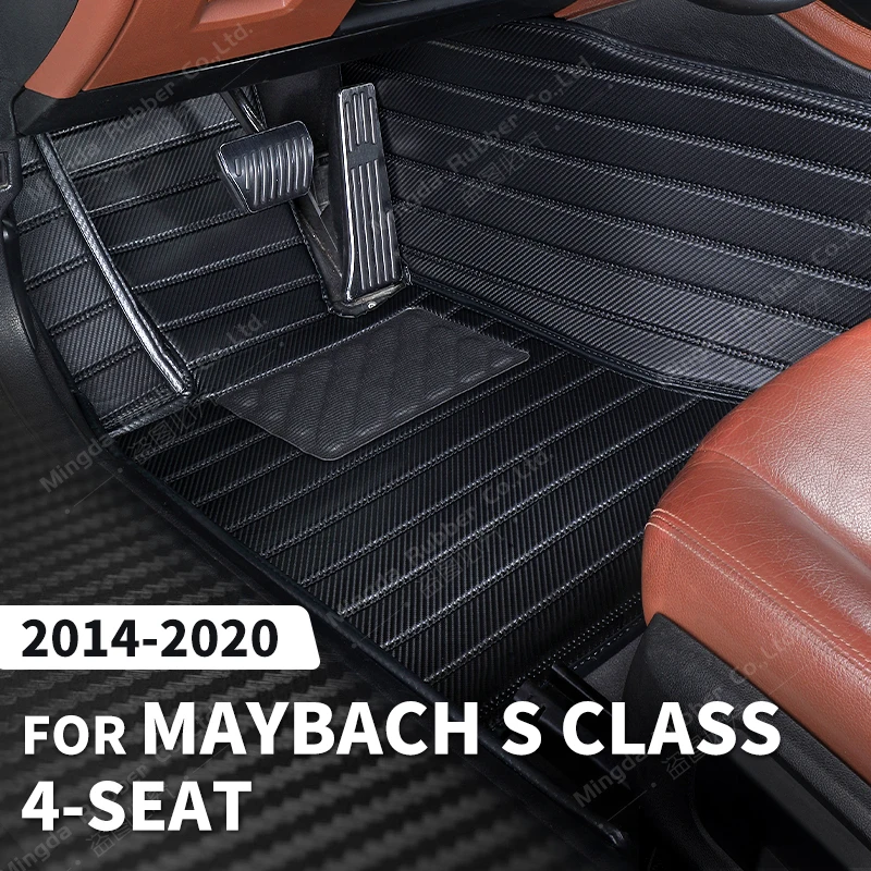 

Коврики из углеродного волокна под заказ, коврики для Maybach S Class 4-Seat 2014-2020 15 16 17 18 19 Foot, коврик, аксессуары для интерьера автомобиля