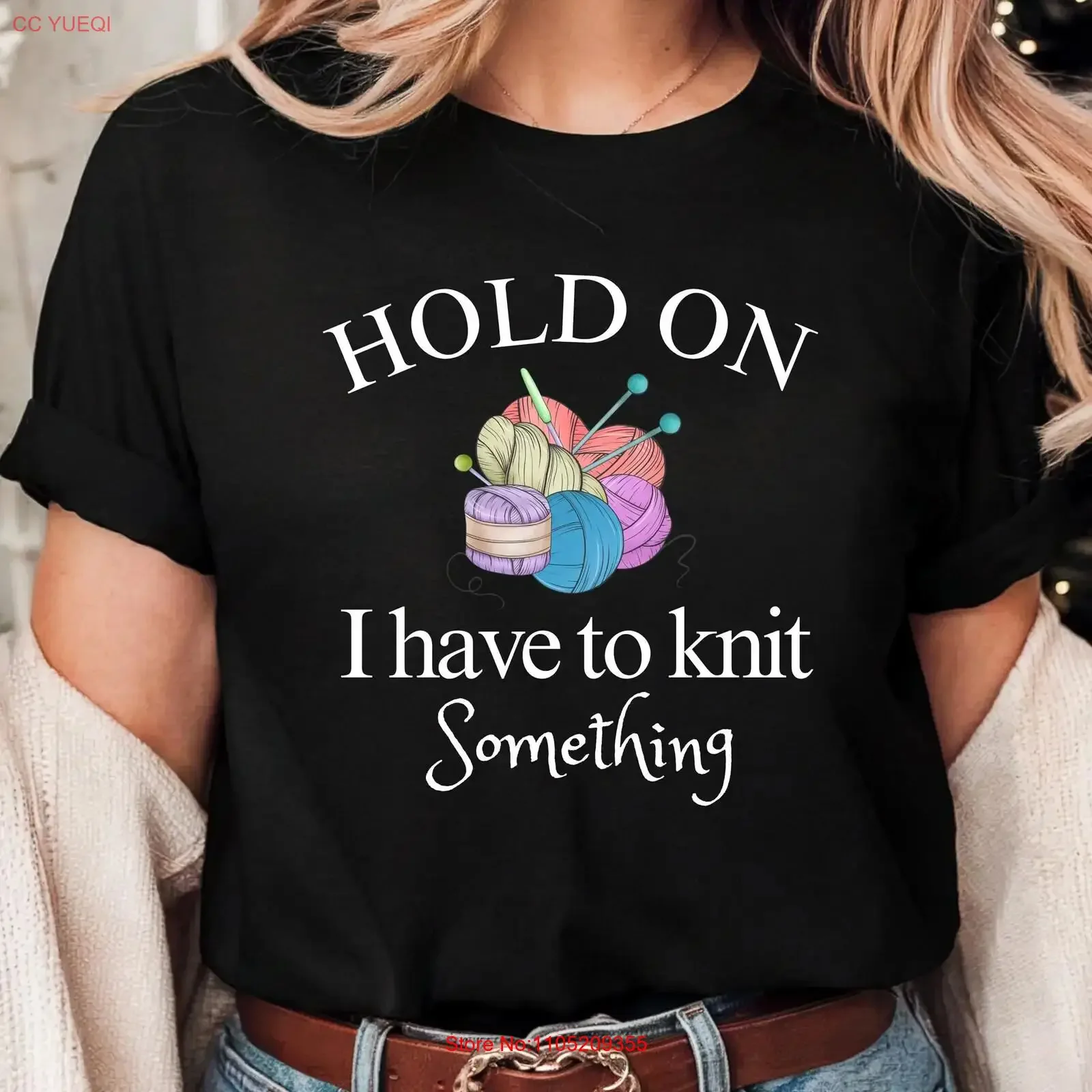 

Knitting Enthusiast T Shirt Lover Funny I Have to Knit Something AddicT Hobby Top vintage Washed Soft fashion Breathable Casual