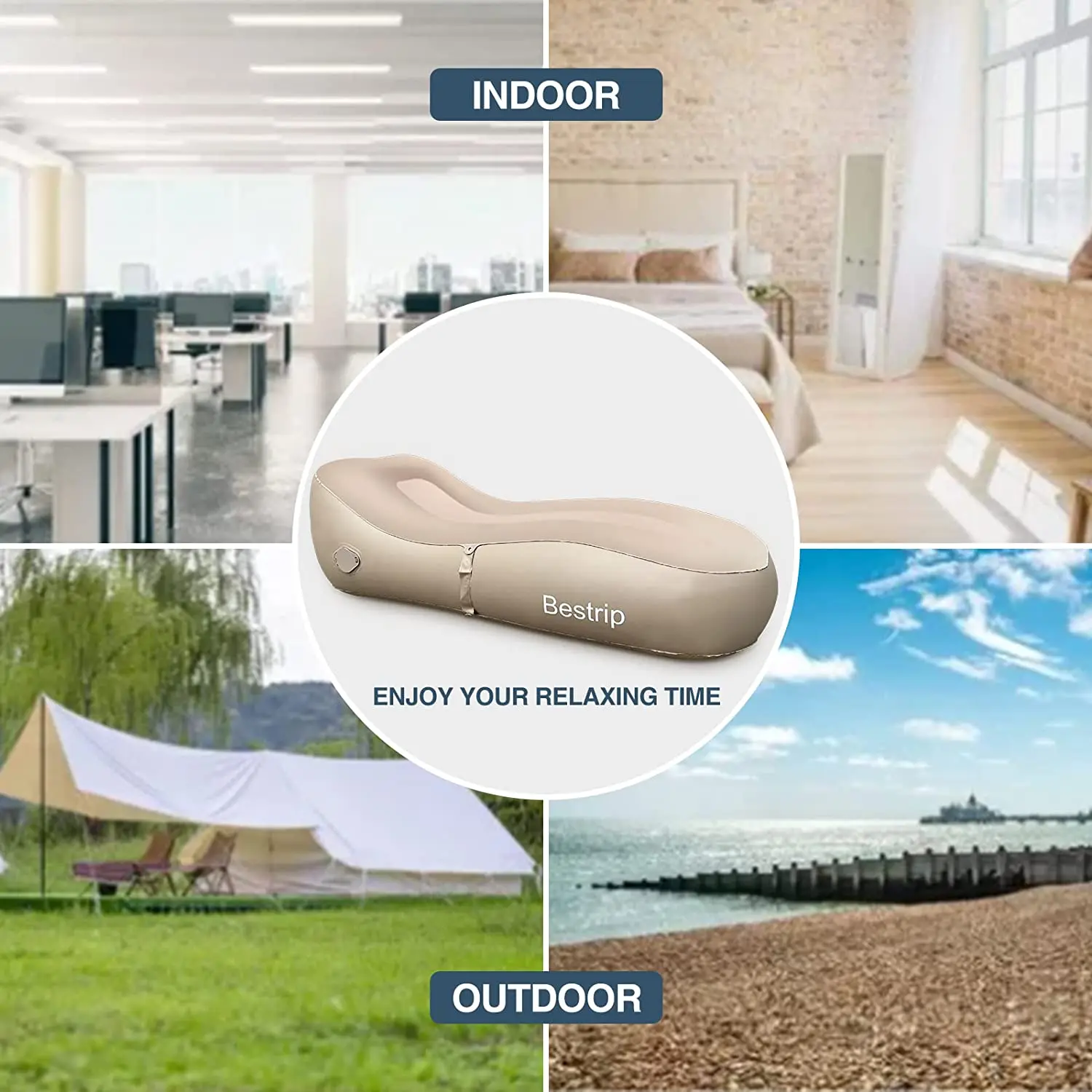 Bestrip-Sofá inflável, colchão de ar, sofá-cama, cadeira do ar, acampamento, piquenique, mobília ao ar livre, quintal, praia, curso
