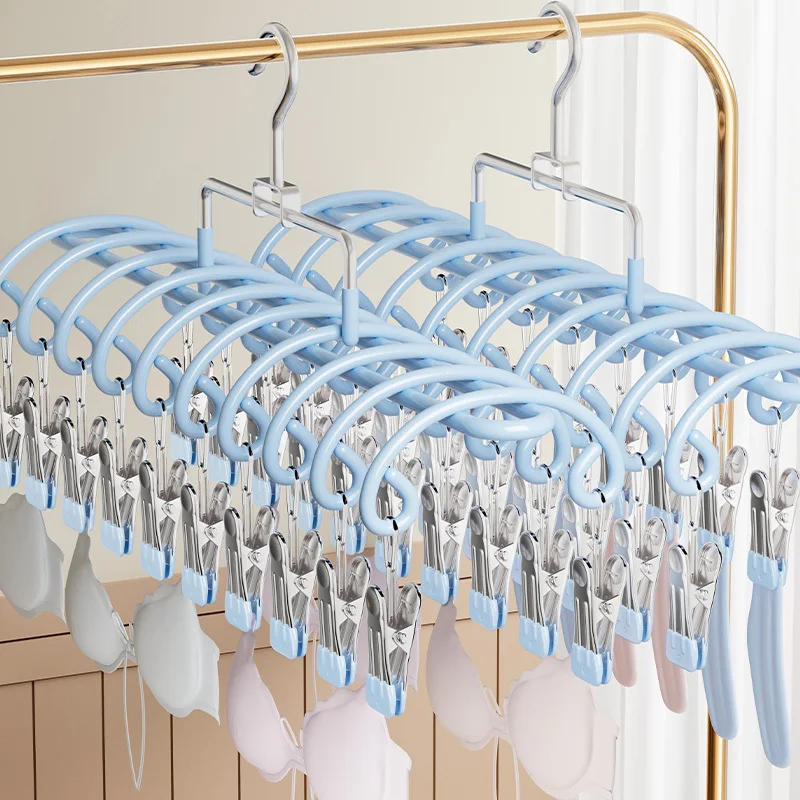 1/2 Stück 20-Clip ​ ​ Wäscheständer ​ ​ Winddicht zum Aufhängen ​ ​ Sockenhalter für Kleiderschrank und Hosen ​ ​ Multifunktionaler Organizer für Unterwäsche – Detail 11