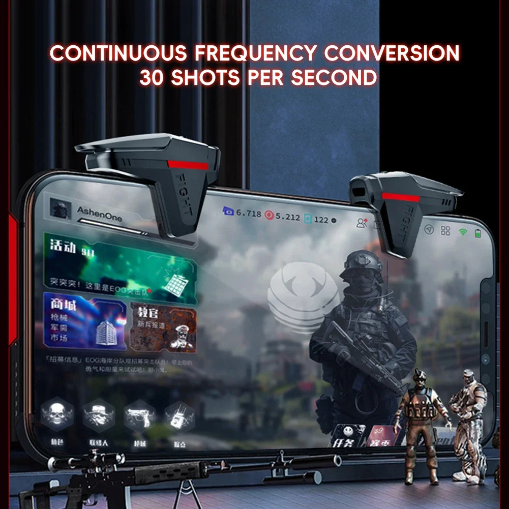 وحدة تحكم في الألعاب للهاتف المحمول PUBG L1R1 Fire Aim Shoot Button Gamepad 4 أصابع عصا التحكم في اللعبة لهاتف iPhone وسامسونج