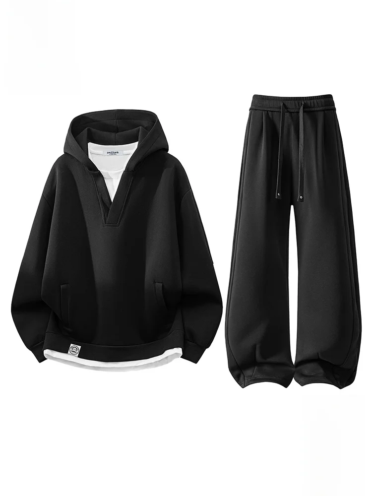 

Комплект спортивной одежды PaulFrank для активного отдыха: мужской осенний худи и повседневные брюки, комплект из хлопка и полиэстера с длинными рукавами