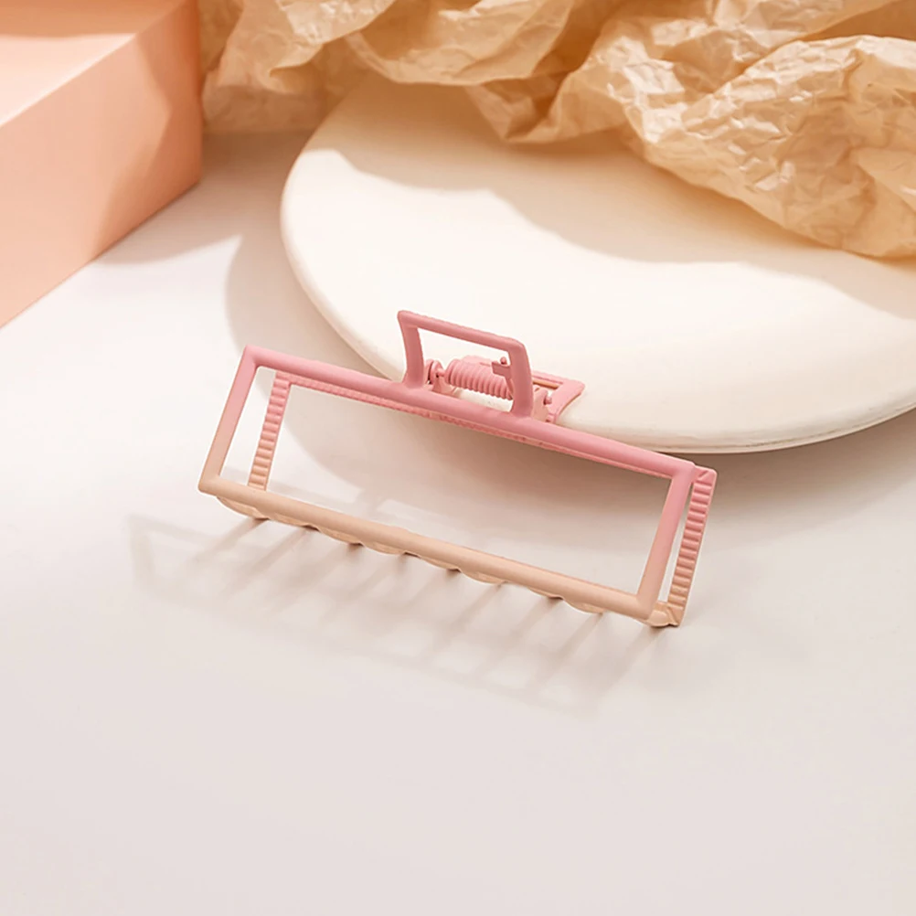 مشبك شعر وردي للنساء، مشبك مخلب معدني لطيف، إكسسوار شعر مريح وخفيف الوزن لتنظيف غسل الوجه والمكياج