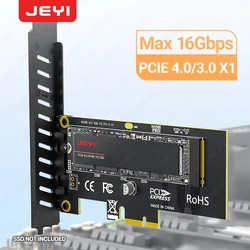 JEYI M.2 NVME SSD'den PCIe 4.0 x1 Adaptör Kartına, Masaüstü Bilgisayar için 2280 SSD PCIE X1 Genişletme Kartı, PCI-E GEN4 16 Gbps Tam Hız SK1