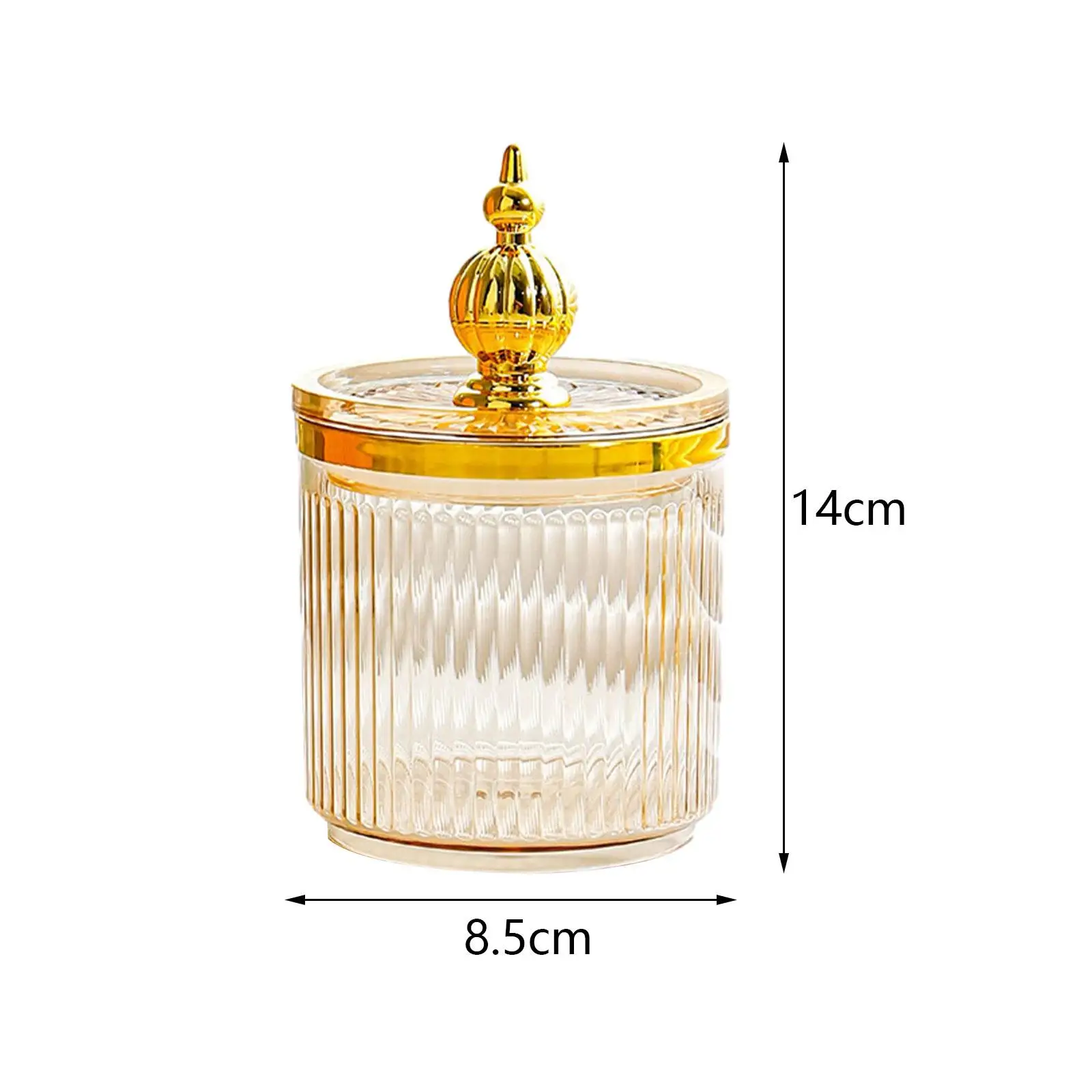 Clear Makeup Tool Storage Box Durable Plastic Dustproof Canister Organizer for Pad Swab Ball Holder for Makeup Storage at Home