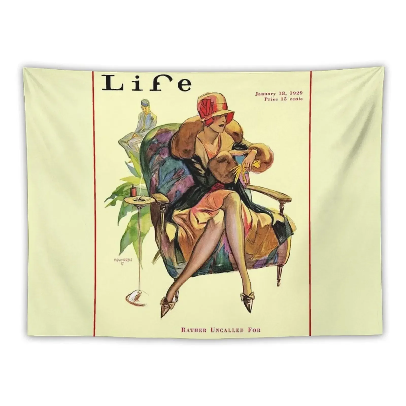 LIFE : Vintage 1929 Magazine Cover Advertising Print Tapestry Home Supplies Japanese Room Decor Home And Comfort Decor Tapestry